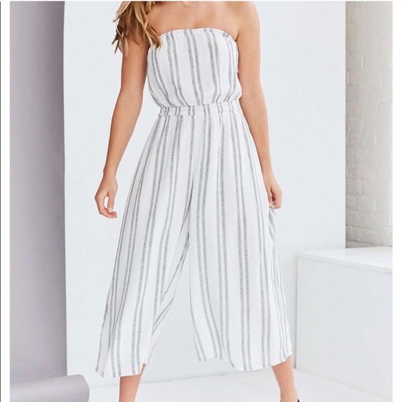 silence + noise Other - Silence + Noise strapless striped jumpsuit